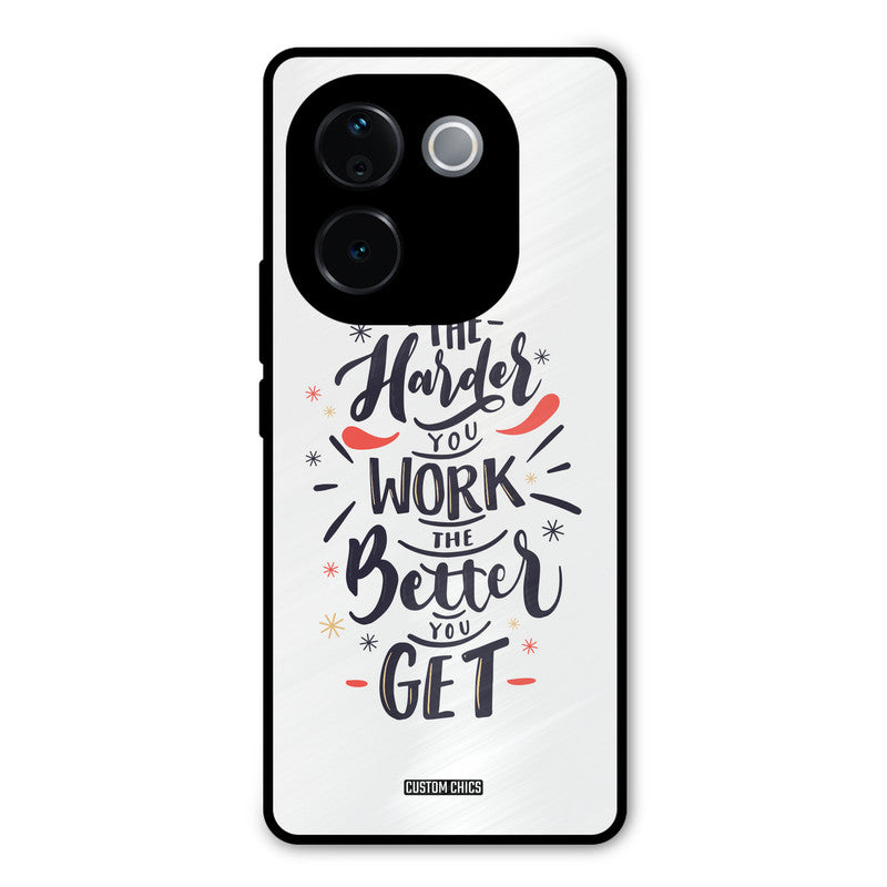Harder Work iQOO Z9s Pro Mobile Back Cover - Typography PrintShield Case