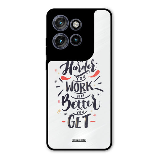 Harder Work Motorola Edge 50 Neo Mobile Back Cover - Typography PrintShield Case