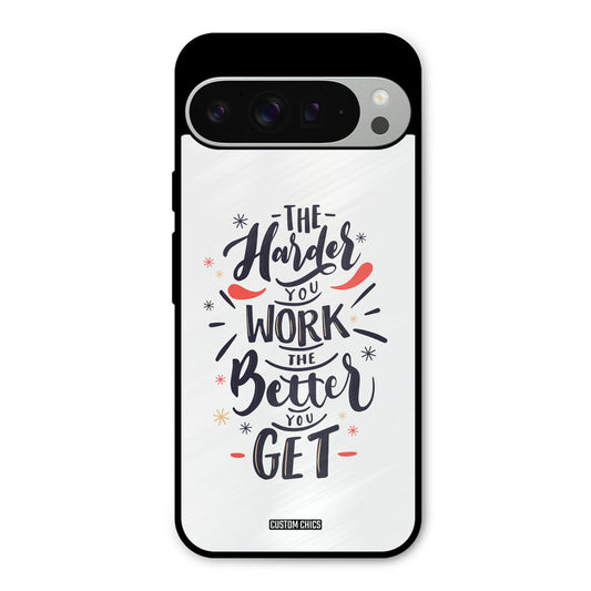 Harder Work Google Pixel 9 Pro XL Mobile Back Cover - Typography PrintShield Case