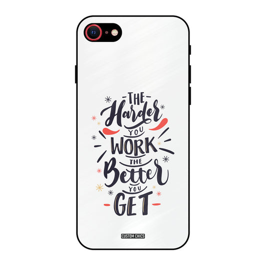 Harder Work iPhone SE 2020 Mobile Back Cover - Typography PrintShield Case