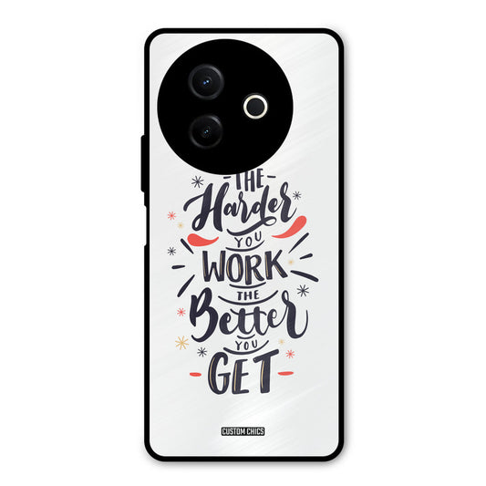 Harder Work Vivo Y39 Mobile Back Cover - Typography PrintShield Case