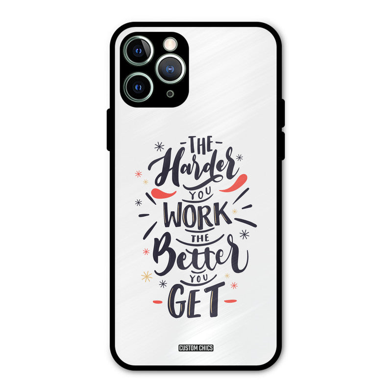 Harder Work iPhone 11 Pro Max Mobile Back Cover - Typography PrintShield Case