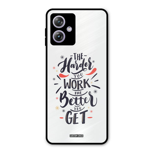 Harder Work Motorola G64 5G Mobile Back Cover - Typography PrintShield Case