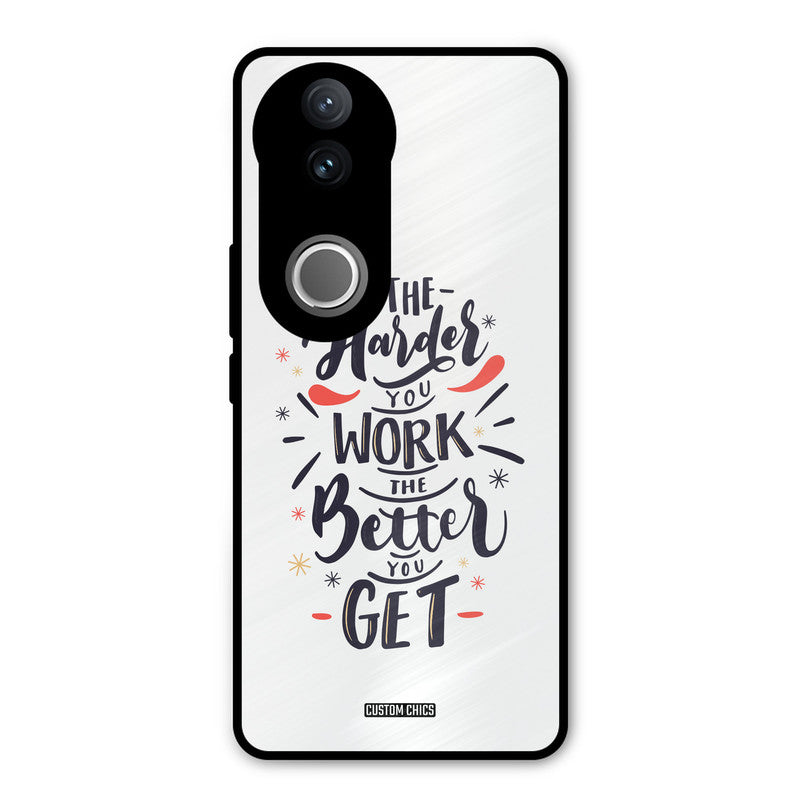 Harder Work iQOO Z10R Mobile Back Cover - Typography PrintShield Case