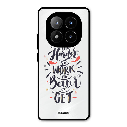 Harder Work Redmi Note 14 Pro Plus 5G Mobile Back Cover - Typography PrintShield Case