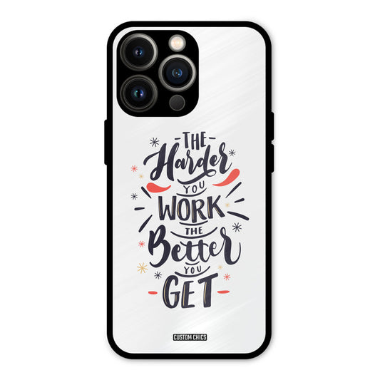 Harder Work iPhone 13 Pro Max Mobile Back Cover - Typography PrintShield Case