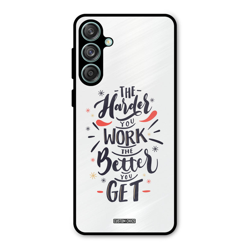 Harder Work Samsung Galaxy M55 5G Mobile Back Cover - Typography PrintShield Case