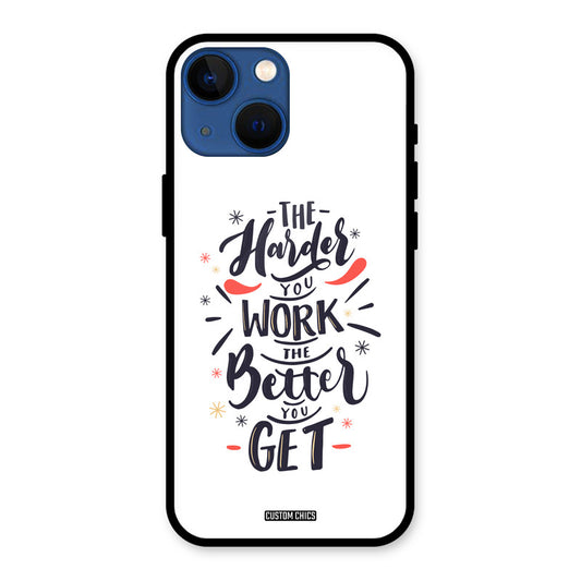 Harder Work iPhone 13 Mini Mobile Back Cover - Typography PrintShield Case