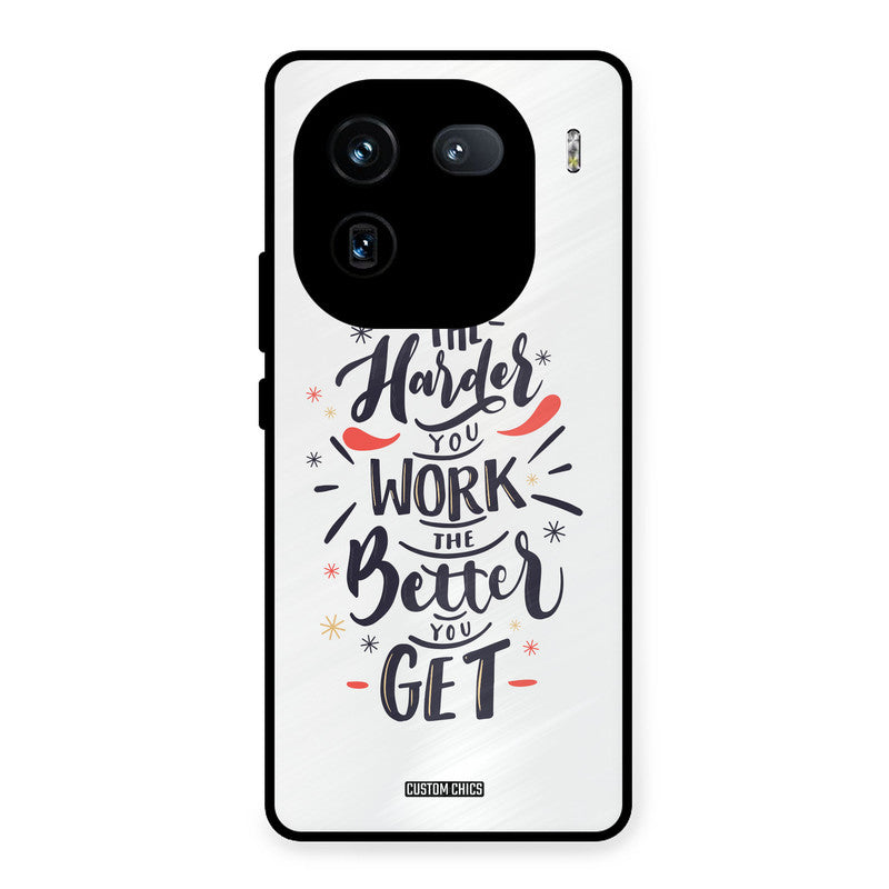 Harder Work iQOO 12 Mobile Back Cover - Typography PrintShield Case