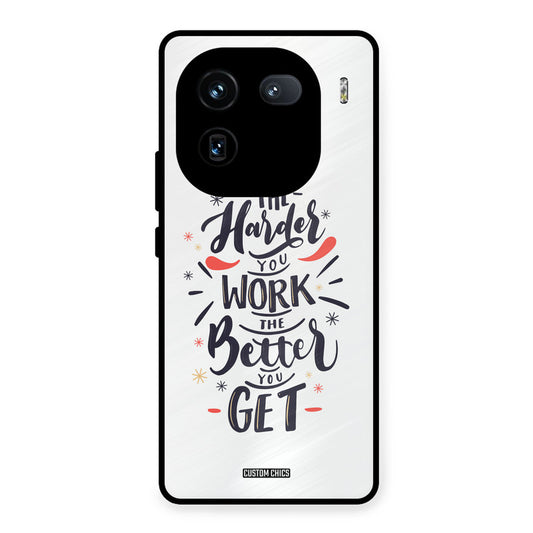 Harder Work iQOO 12 Mobile Back Cover - Typography PrintShield Case