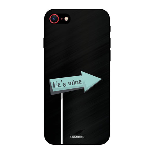 He Is Mine iPhone SE 2020 Mobile Back Cover - Cute PrintShield Case