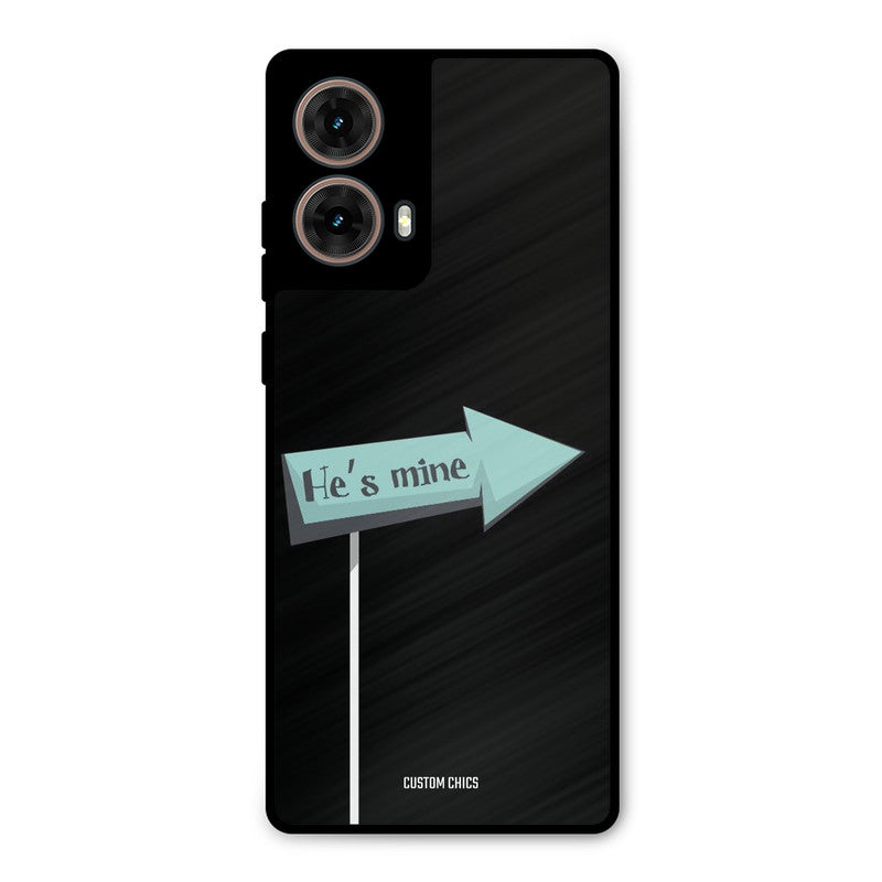 He Is Mine Moto G85 Mobile Back Cover - Cute PrintShield Case