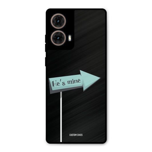 He Is Mine Moto G85 Mobile Back Cover - Cute PrintShield Case