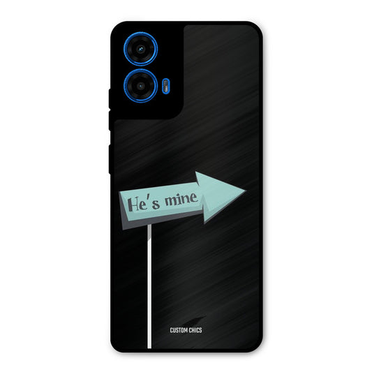 He Is Mine Moto G45 Mobile Back Cover - Cute PrintShield Case