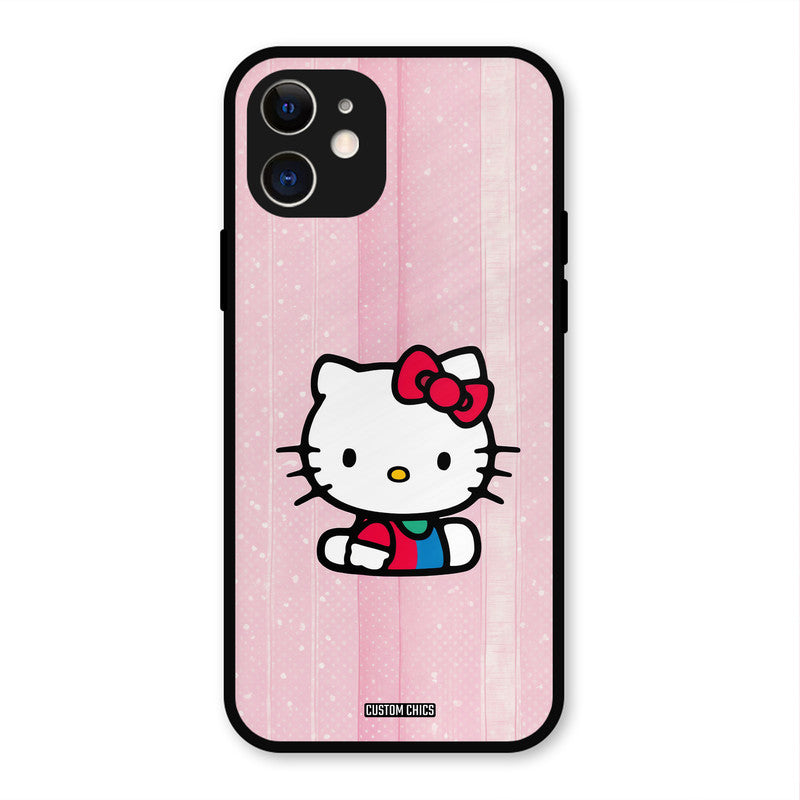 Helo Cute Kitten iPhone 12 Mobile Back Cover - Cute PrintShield Case