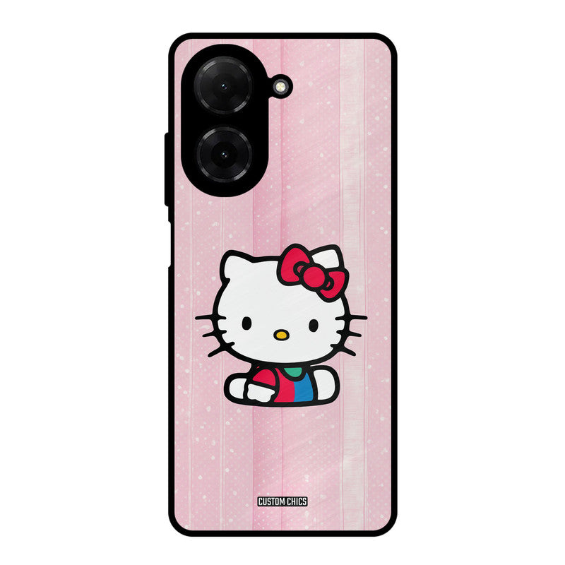 Helo Cute Kitten Poco C71 Mobile Back Cover - Cute PrintShield Case