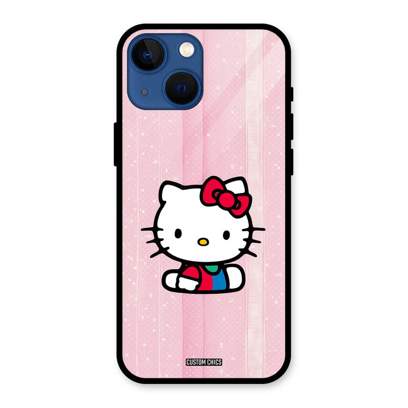 Helo Cute Kitten iPhone 13 Mini Mobile Back Cover - Cute PrintShield Case