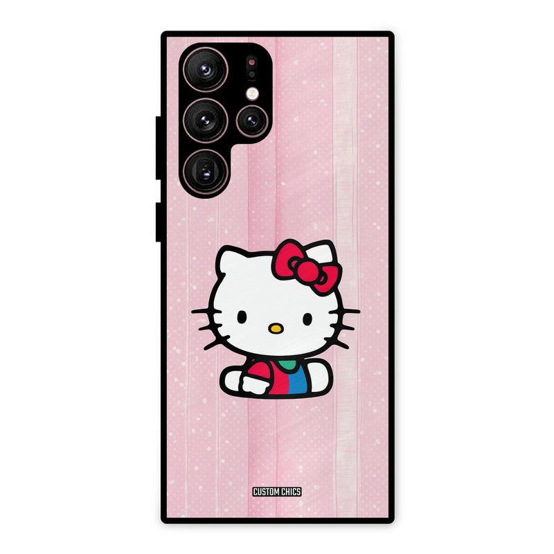 Helo Cute Kitten Samsung Galaxy S22 Ultra Mobile Back Cover - Cute PrintShield Case