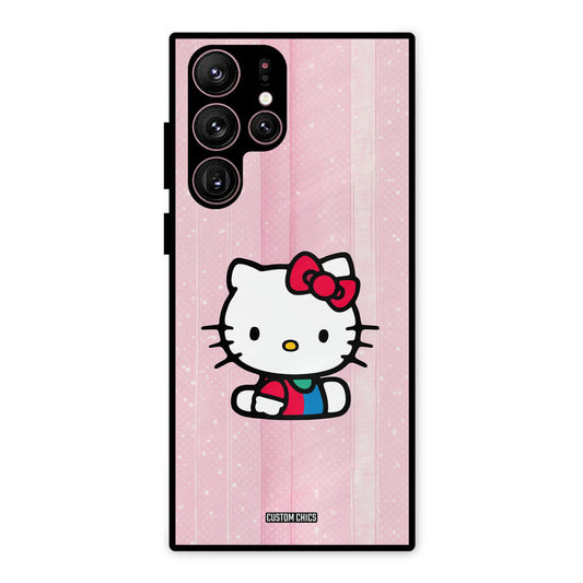 Helo Cute Kitten Samsung Galaxy S22 Ultra Mobile Back Cover - Cute PrintShield Case