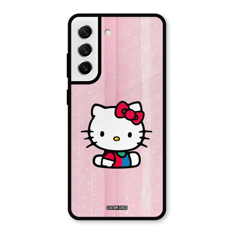 Helo Cute Kitten Samsung Galaxy S21 FE 5G Mobile Back Cover - Cute PrintShield Case