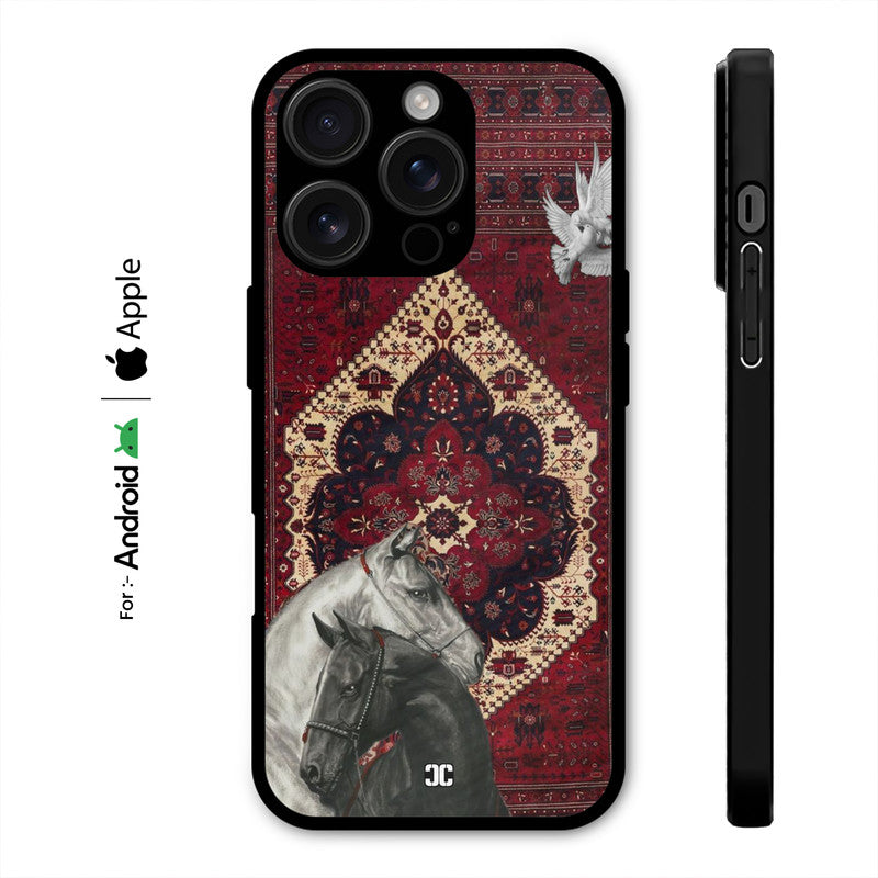 Horses With Pashmina Case – Premium PrintShield Mobile Cover