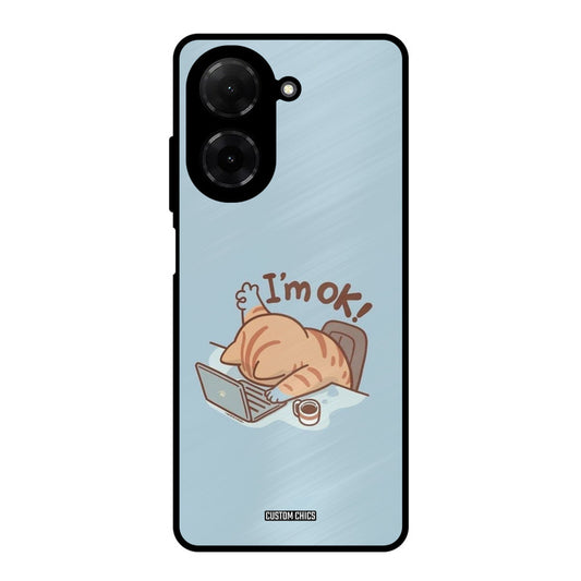 I Am Ok Poco C71 Mobile Back Cover - Cute PrintShield Case