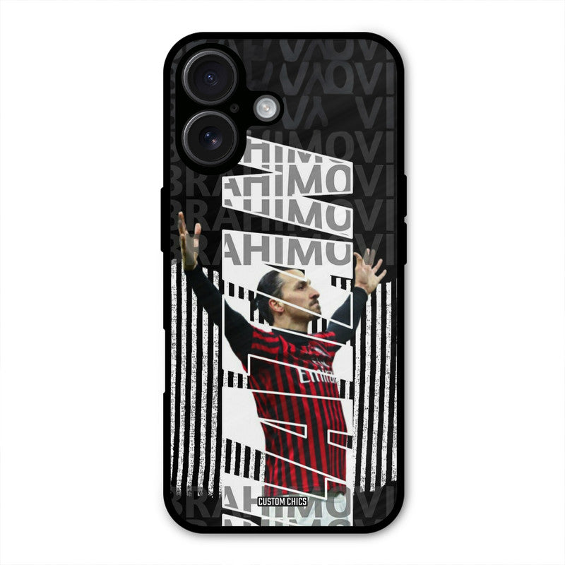 Ibrahimovic Typography  iPhone 16 Mobile Back Cover - Sports PrintShield Case