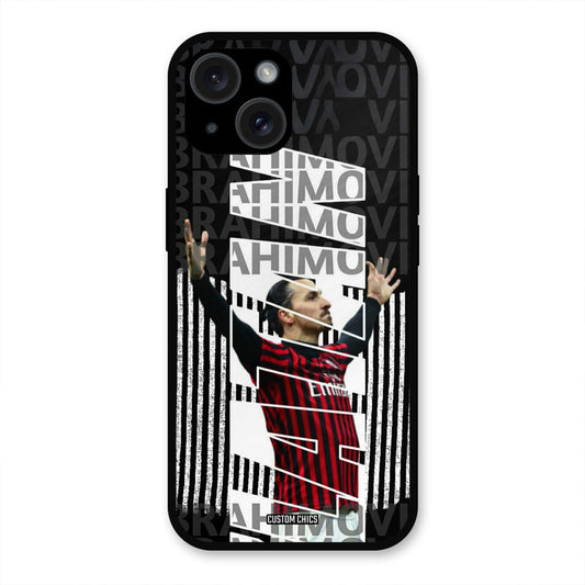 Ibrahimovic Typography  iPhone 15 Plus Mobile Back Cover - Sports PrintShield Case