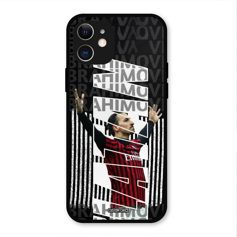 Ibrahimovic Typography  iPhone 12 Mobile Back Cover - Sports PrintShield Case
