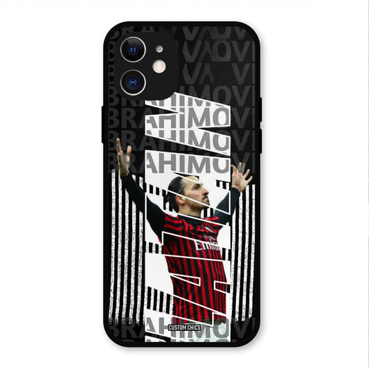 Ibrahimovic Typography  iPhone 12 Mobile Back Cover - Sports PrintShield Case