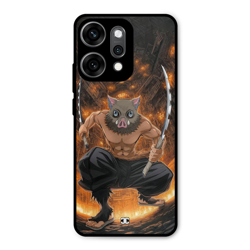 Inosuke Rage Oppo Reno 14 Pro Mobile Back Cover - Anime PrintShield Case