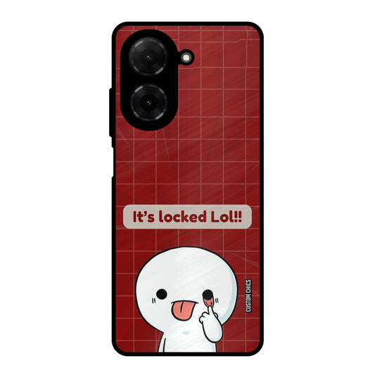 Its Locked Poco C71 Mobile Back Cover - Cute PrintShield Case
