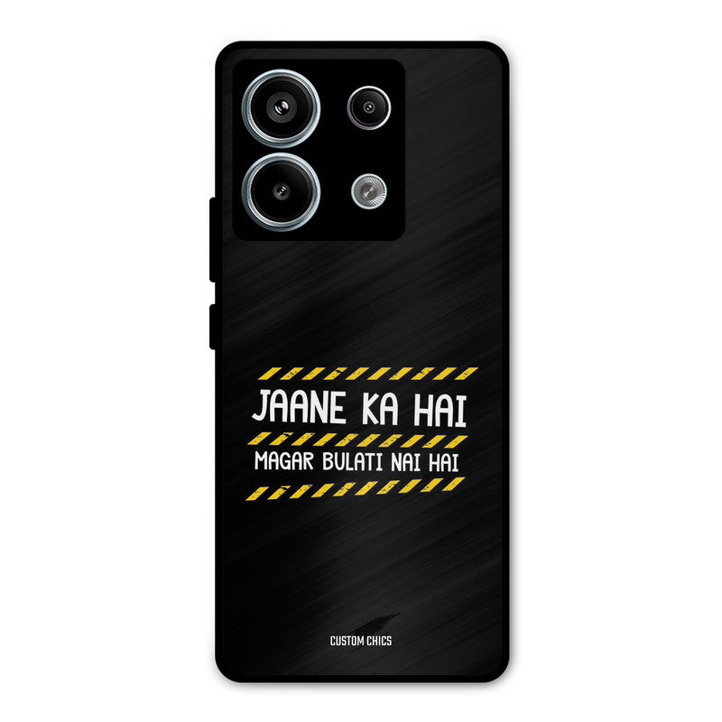 Jaane ka Nahi Redmi Note 13 Pro 5G Mobile Back Cover - Typography PrintShield Case