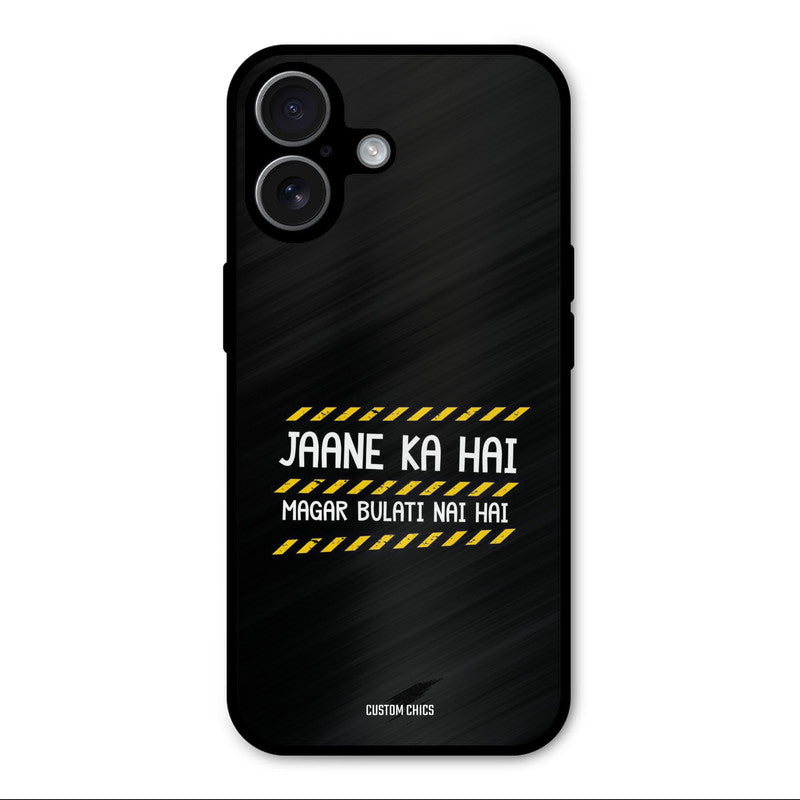 Jaane ka Nahi iPhone 17 Mobile Back Cover - Typography PrintShield Case
