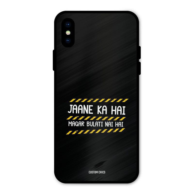 Jaane ka Nahi iPhone X Mobile Back Cover - Typography PrintShield Case