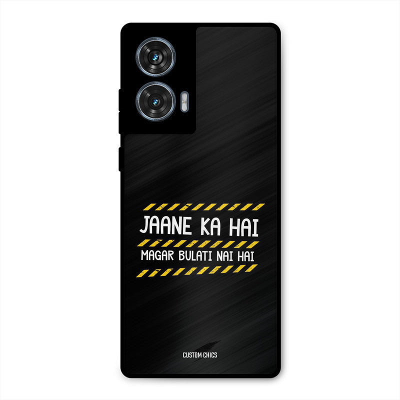 Jaane ka Nahi Motorola Edge 50 Fusion Mobile Back Cover - Typography PrintShield Case