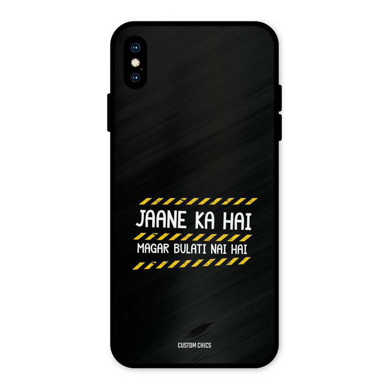Jaane ka Nahi iPhone XS Max Mobile Back Cover - Typography PrintShield Case