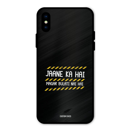 Jaane ka Nahi iPhone XS Mobile Back Cover - Typography PrintShield Case