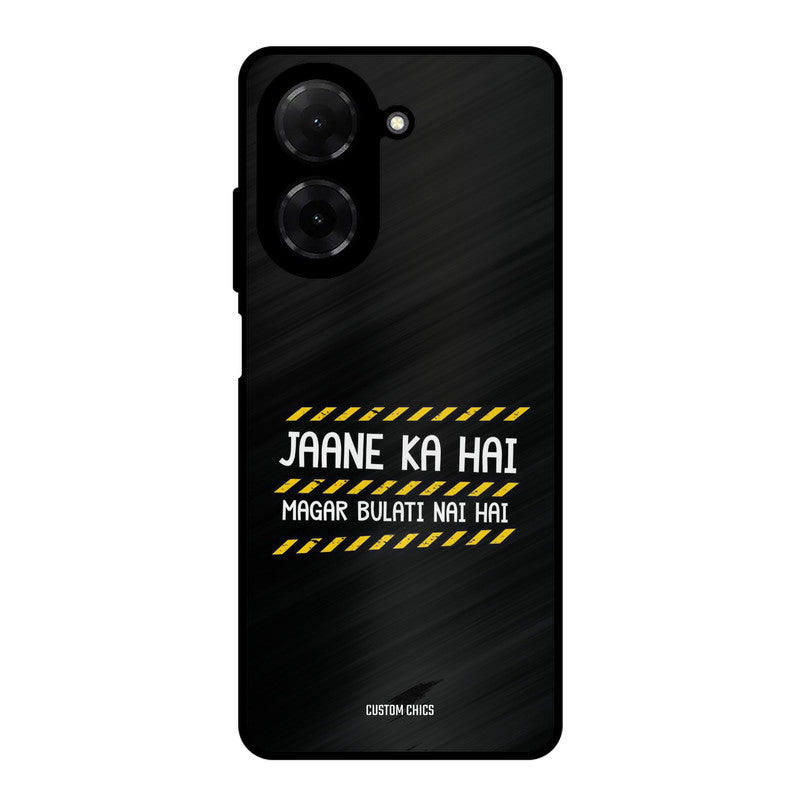 Jaane ka Nahi Poco C71 Mobile Back Cover - Typography PrintShield Case