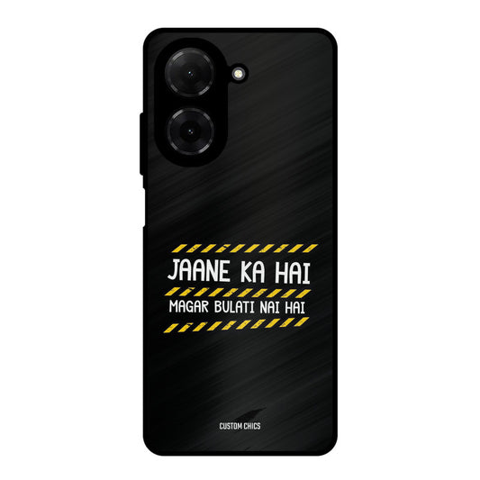 Jaane ka Nahi Poco C71 Mobile Back Cover - Typography PrintShield Case