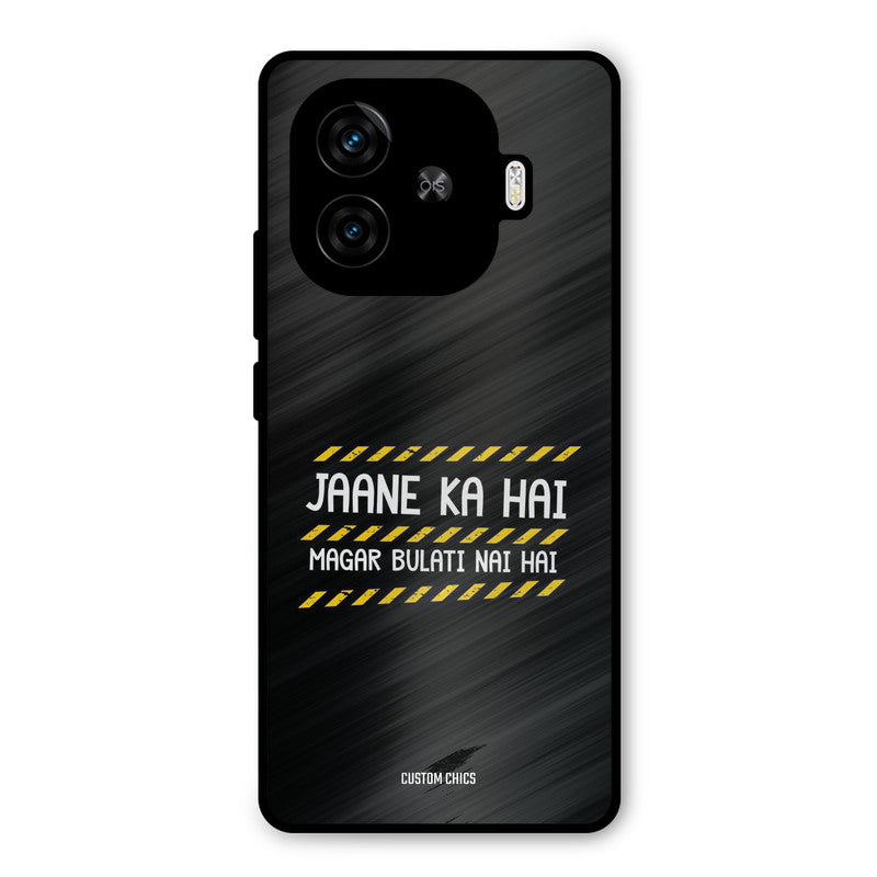 Jaane ka Nahi iQoo Z9 Turbo Mobile Back Cover - Typography PrintShield Case