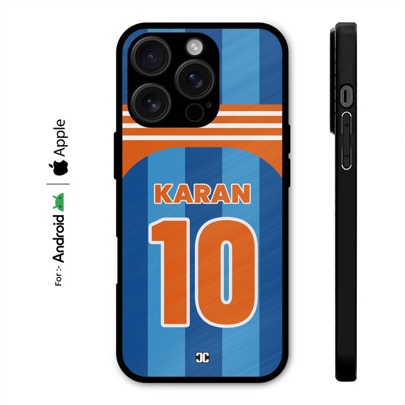 Karan Cricket Jersey Case – Custom Name & Number | PrintShield Mobile Cover