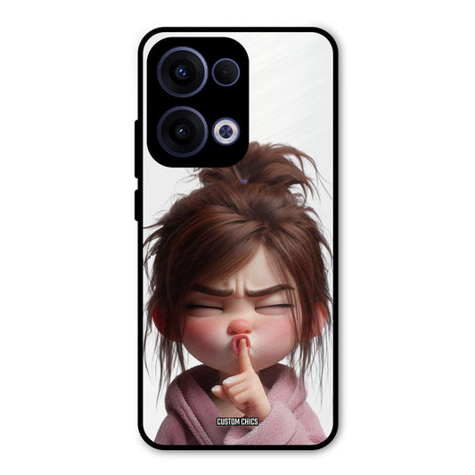 Keep Quite Oppo Reno 13 5G Mobile Back Cover - Cute PrintShield Case