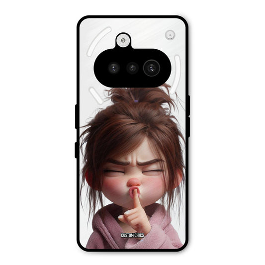 Keep Quite Nothing Phone 3A Mobile Back Cover - Cute PrintShield Case
