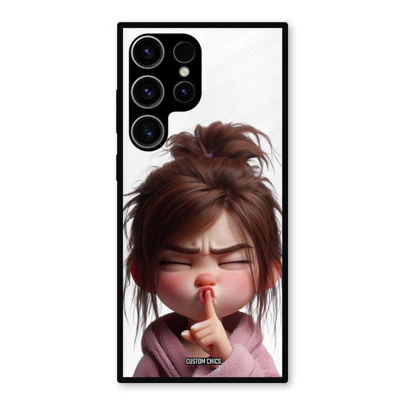 Keep Quite Samsung Galaxy S23 Ultra Mobile Back Cover - Cute PrintShield Case