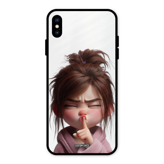 Keep Quite iPhone XS Max Mobile Back Cover - Cute PrintShield Case
