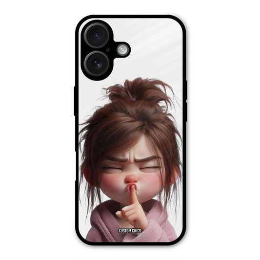 Keep Quite iPhone 16 Plus Mobile Back Cover - Cute PrintShield Case