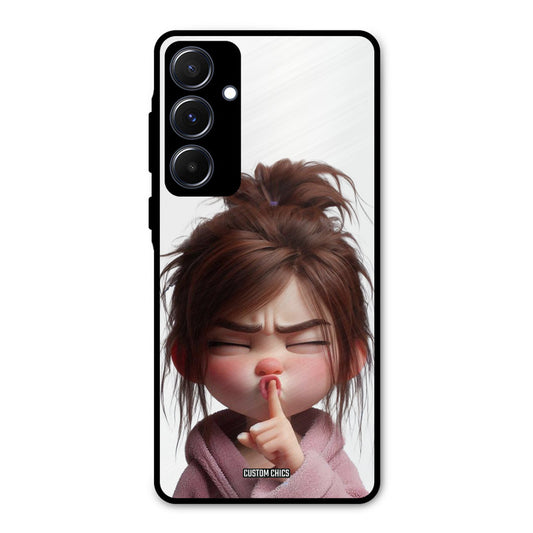 Keep Quite Samsung Galaxy A55 5G Mobile Back Cover - Cute PrintShield Case