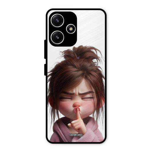 Keep Quite Redmi 12 5G Mobile Back Cover - Cute PrintShield Case