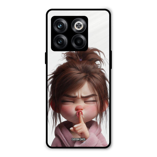 Keep Quite Oneplus 10T Mobile Back Cover - Cute PrintShield Case